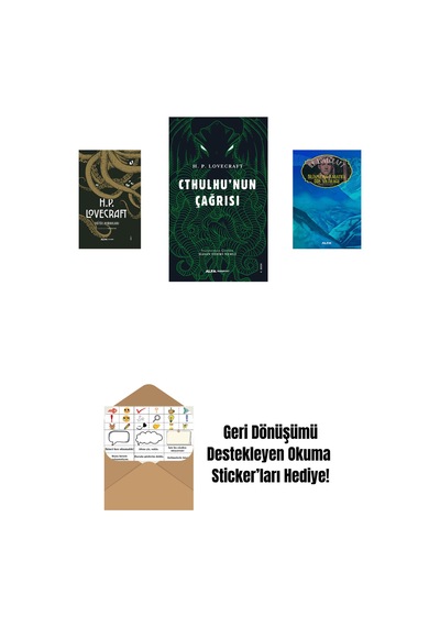 H.p. Lovecraft - Bütün Romanları Ciltli + Cthulhu'nun Çağrısı + Bilinmeyen Kadath'a Düş Yolculuğu + Okuma Sticker'ları