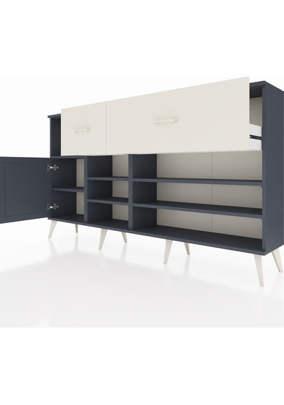 Arges Konsol 6 Raflı 2 Çekmeceli Tek Kapaklı 176x30x99 Antrasit-antrasit/aytaşı Antrasıt/aytası - Antrasıt Arges Konsol 6 Raflı 2 Çekmeceli Tek Kapaklı 176x30x99 Antrasit-antrasit/aytaşı Antrasıt/aytası - Antrasıt