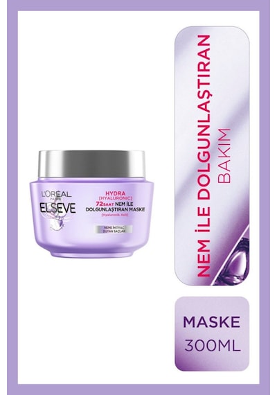 Elseve Hydra Hyaluronic 72 Saat Nem Ile Dolgunlaştıran Maske 300ml Ve Nem Ile Dolgunlaştıran Serum 150ml