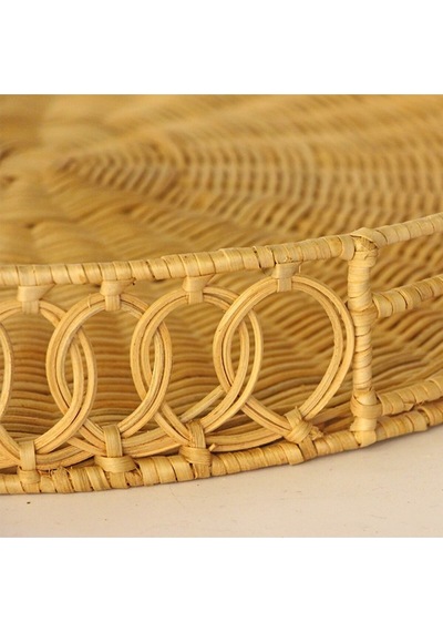 Lantana 45x6 Cm. Rattan Tepsi Bej