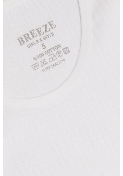 Breeze Girls & Boys Erkek Çocuk Atlet Geniş Askılı Fitilli 3-11 Yaş, Beyaz-beyaz Beyaz