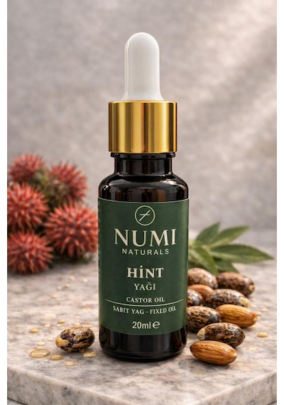Hint Yağı 20 Ml %100 Saf Castor Oil Saç, Kaş, Kirpik Ve Cilt Bakım Yağı