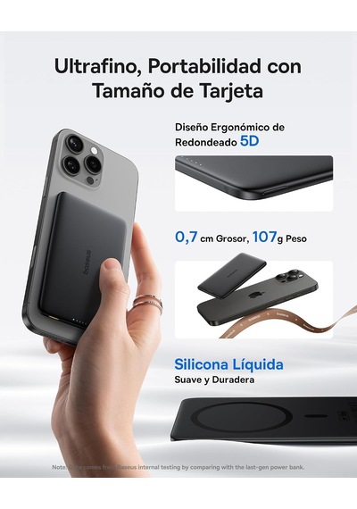 Am41 Picogo 0.3'' Ultra İnce 5000mah Magsafe Kablosuz Powerbank, Siyah