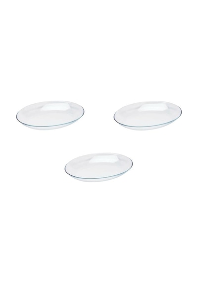 Paşabahçe Invitation Mini Oval Kayık Tabak 3 Lü 10356 Şeffaf