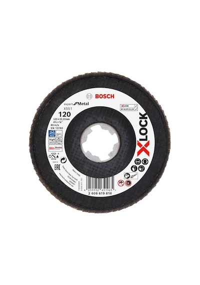 Bosch X-lock Flap Disk 115 Mm 120 Kum X551 2608619810