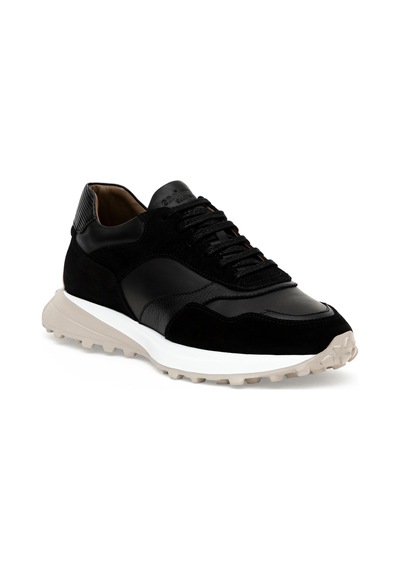 Cacharel Siyah Eva Taban %100 Deri Sneaker Ayakkabı