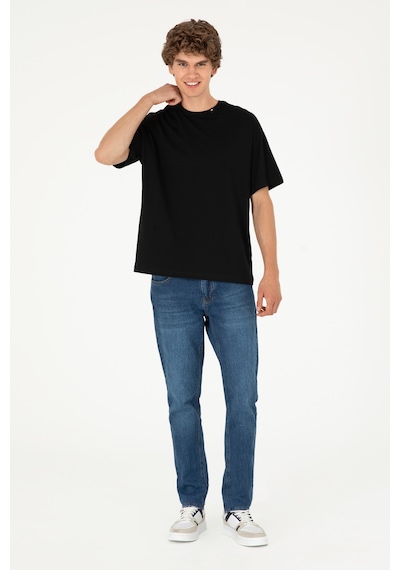 U.S. Polo Assn. Erkek Oversize Fit Bisiklet Yaka Siyah Tişört 50294288-VR046 U.S. Polo Assn. Erkek Oversize Fit Bisiklet Yaka Siyah Tişört 50294288-VR046