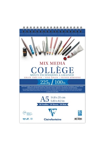 Clairefontaine College Mix Media A5 225 Gr. 20 Yp