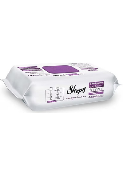 Şeylişeyler - Sleepy Orkide Bahçesi Yüzey Temizlik Havlusu 100 Yaprak 3 Paket beyaz