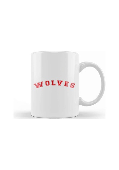 Wolves Baseball Style Font Kupa Bardak Porselen Karışık