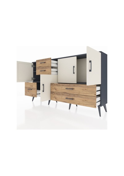 Arges Konsol 4 Raflı 5 Çekmeceli 4 Kapaklı 176x30x99 Antrasit-aytaşı/çam Aytası/atlas Çam - Antrasıt Arges Konsol 4 Raflı 5 Çekmeceli 4 Kapaklı 176x30x99 Antrasit-aytaşı/çam Aytası/atlas Çam - Antrasıt