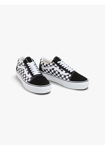Vans Ua Old Skool Platform Uniseks Siyah Spor Ayakkabı - Vn0a3b3u Siyah/beyaz