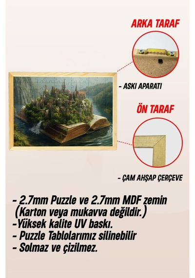 Ahşap Çerçeveli Puzzle - Tablo Hthp - 009 23 X 32 120 Parça