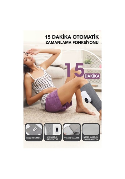 Diz Masajı Yeni Nesil Şarjlı Isıtmalı 3 Kademeli 40 C 45 C 50 C Hava Basınçlı Masaj 3 Modlu