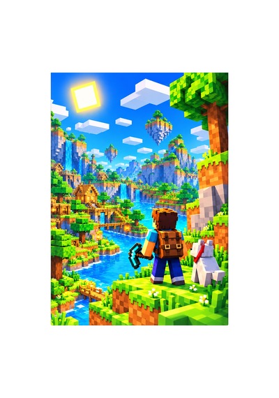 Minecraft Temalı A5 Kareli Spiralli Defter 60 Yaprak Okul Ve Not Defteri Yeşil