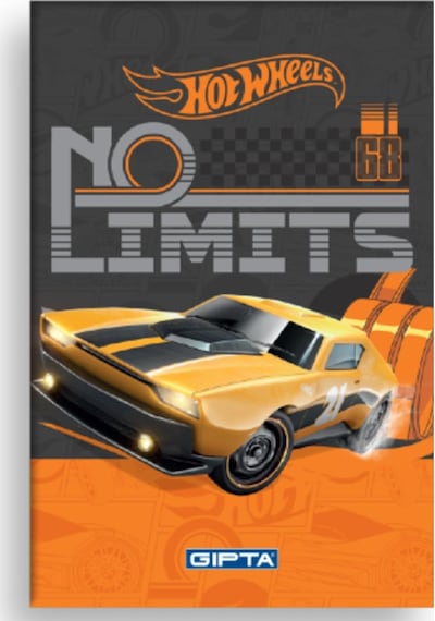 Gıpta Hot Wheels Karton Kapak Dikişli Not Defteri A6 48 Yaprak Çizgili 5443 Çok Renkli