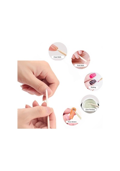 Koodmax Tırnak Eti İtici ve Nail Art Tırnak Süsleme Manikür Çubuğu