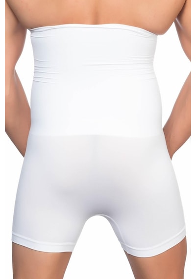 Moon Wear Beyaz Mı Emay E1005 Erkek Yüksek Bel Double Boxer Korse Beyaz
