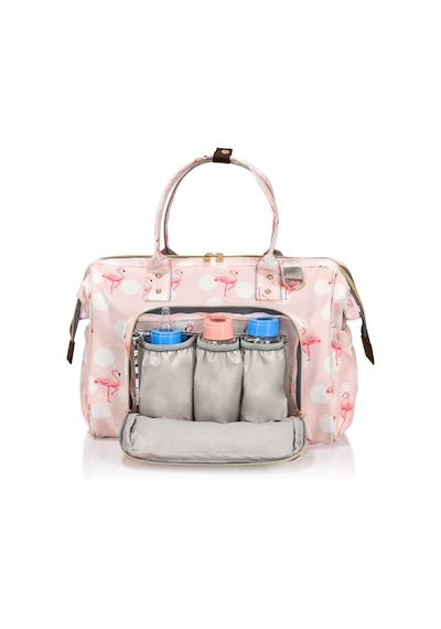 Lal Baby Baggage Bag Flamingo Omuz Askılı Anne Bebek Bakım Çantası Pembe