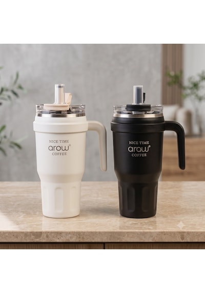 Taşıma Kulplu Pipetli Termos 1000ml Fzeetext