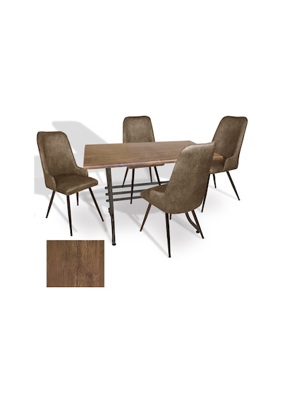 Japon - Çırağan Masa Takımı - 70x120 Werzalit, Wermodin Ve Allzalit Tabla - Rustic Dark - Kahve Çok Renkli Japon - Çırağan Masa Takımı - 70x120 Werzalit, Wermodin Ve Allzalit Tabla - Rustic Dark - Kahve Çok Renkli