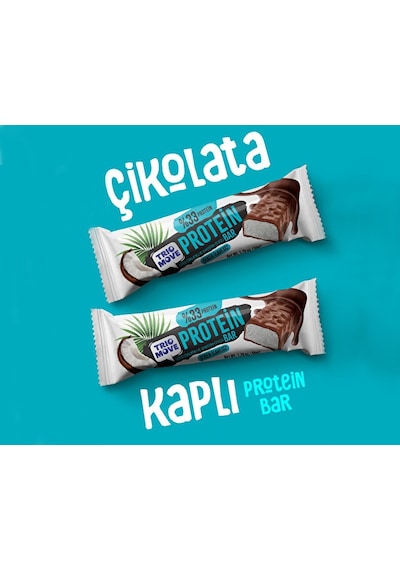 Trio Move Çikolata Kaplamalı Protein Bar-hindistan Cevizli Ve Sütlü Çikolatalı Protein Bar 9 x 50 G