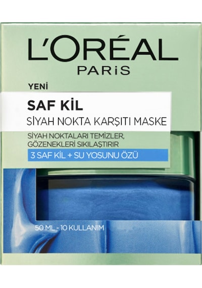 L'Oreal Paris Saf Kil Su Yosunu Özü Siyah Nokta Karşıtı Maske Peeling 50 ML