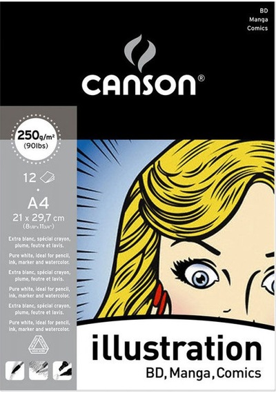 Canson Illustration Çizim Bloğu A4 12 Yaprak 250 G