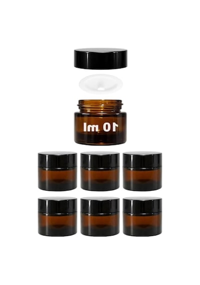 10 Ml Hacimli Mini Amber Cam Kavanoz, Sızdırmaz Kapağa Sahip 2.8 L