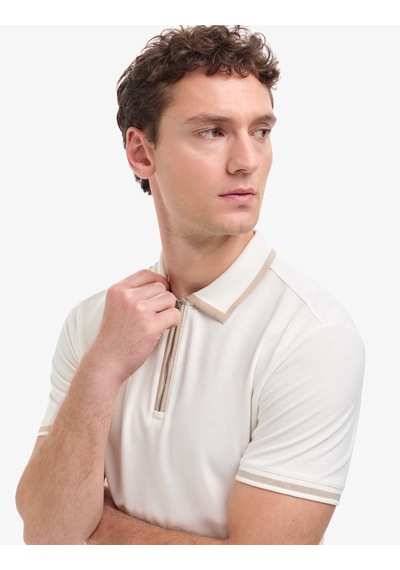 Pierre Cardin Erkek Ekru Tişört 50321201-vr019