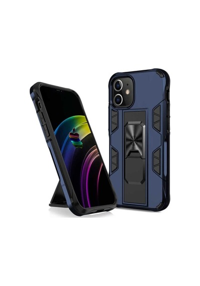 Apple Uyumlu iPhone 12 Kılıf Zore Volve Kapak Lacivert