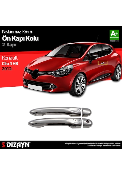 S-dizayn Renault Clio 4 Hb Krom Ön Kapı Kolu 2 Kapı 2012-2019