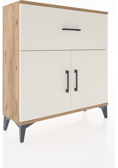 Arges Şifonyer Tek Raflı Tek Çekmeceli 2 Kapaklı 88x30x96 Çam-aytaşı Atlas Çam