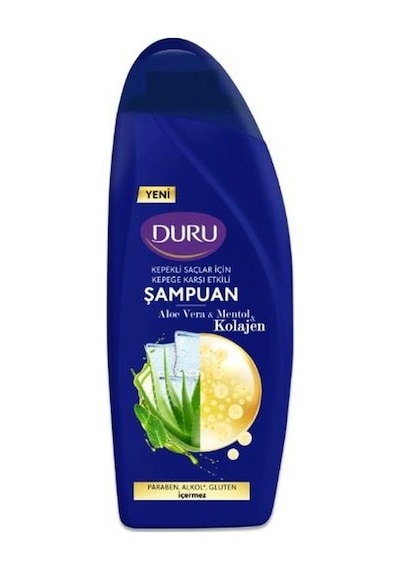 Duru Kepekli Saçlar İçin Aloe Vera & Mentol & Kolajen Şampuan 500 ML