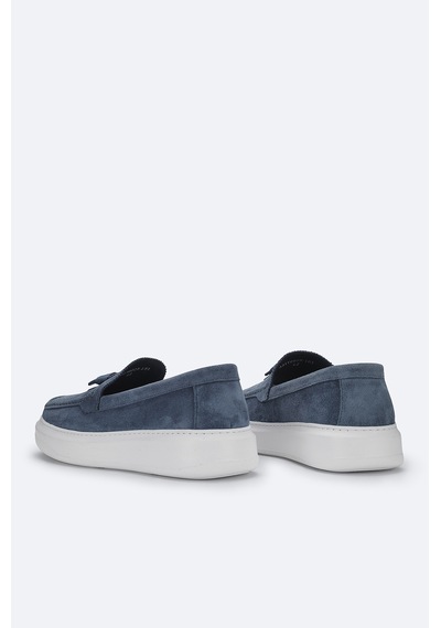 Avva Erkek İndigo %100 Süet Hafif Loafer Ayakkabı A41y8029 Indigo