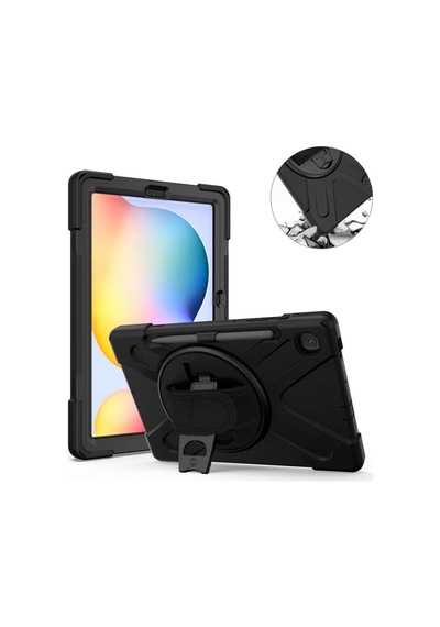 Samsung Galaxy Uyumlu  P610 Tab S6 Lite 10.4 Kılıf Amazing Tablet Kapak - Siyah