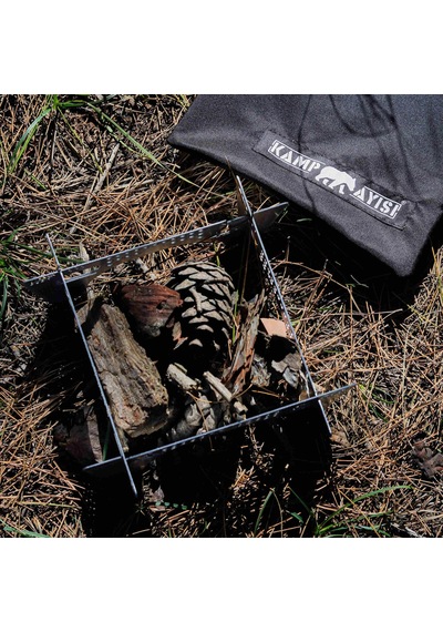 Kamp Ayısı Çelebi Bushcraft Jel Yakıtlı Osmanlı Ocağı Gri