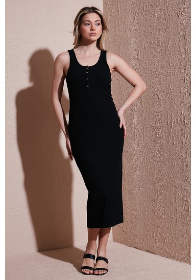 Fashion Friends Bayan Elbise 25y0375k1 Siyah Siyah