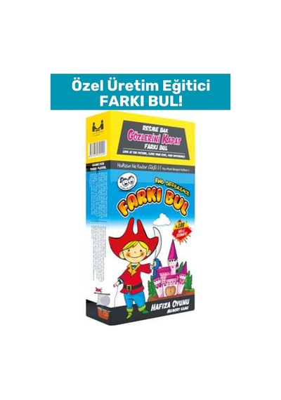 Özel Seri Görsel Algı Zeka Hafıza Geliştirici Eğlenceli Eğitici Grup Takım Oyunu Farkı Bul