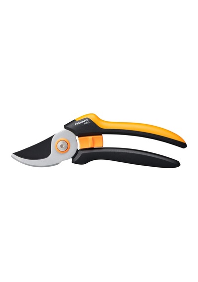 Bypass L Bahçe Makası, Masif, P341, Taze Dallar Ve Çalılar İçin, Yapışmaz Kaplama, Paslanmaz Çelik Bıçaklar, Uzunluk: 20,5 Cm, Siyah/turuncu, 1057164