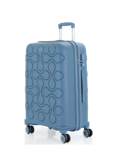 Mçs Polipropilen 3'lü Valiz Seti Büyük & Orta & Makyaj V376 Sky Blue