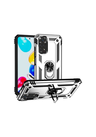 Xiaomi Redmi Note 11 Global Kılıf Zore Vega Kapak Gri