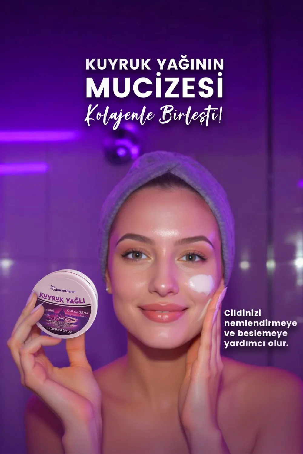 Lokman Efendi Kuyruk Yağlı Kolajenli Cilt Balım Kremi 125 ML