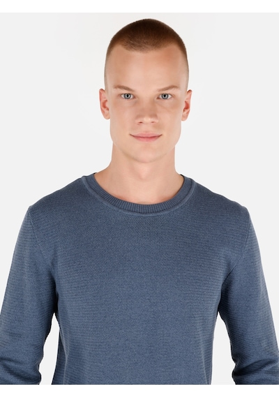 Colin's Colins Regular Fit Bisiklet Yaka Normal Kesim Mavi Erkek Kazak Cl1046786 İndigo