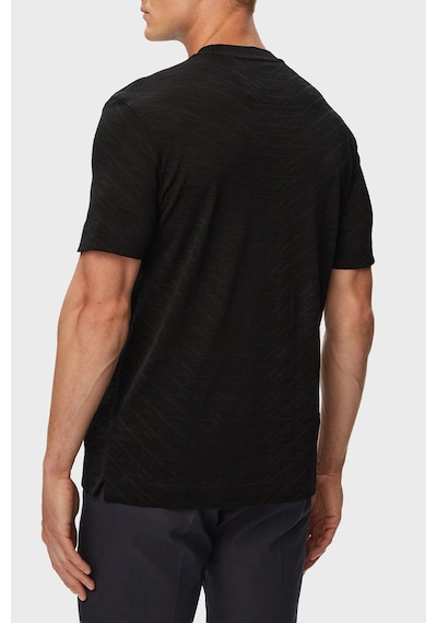 Boss Jakarlı Logolu Regular Fit Bisiklet Yaka T Shirt Erkek T Shirt 50565175 001 Siyah