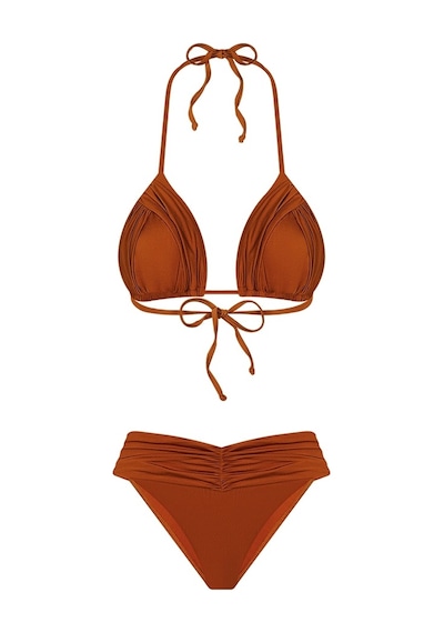 Bonesta Rory Drapeli Üçgen Tarçın Bikini Takımı Tarçın
