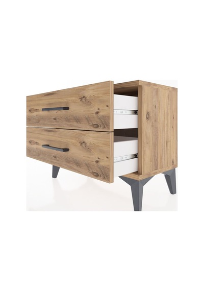 Arges Komodin 2 Çekmeceli 60x30x48 Çam-çam Çam