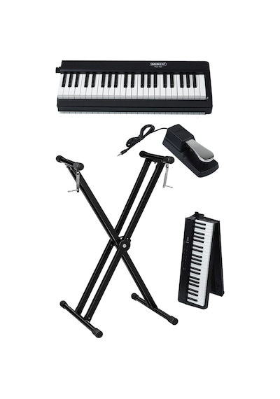 Midex PLX-100BK-ST Taşınabilir Dijital Piyano Tuş Hassasiyetli 88 Tuş Bluetooth Şarjlı (STAND Sustain Kulaklık Çanta Metod)