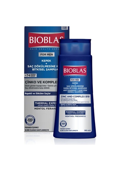 Bioblas For Men Thermal Expert Kepeğe Karşı Şampuan 360ml - 5 Adet Tarı