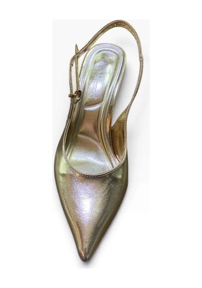 Ayem Kadın Kadeh Topuklu Arkası Açık Stiletto Altın Rugan - 940817244 Altın Rugan